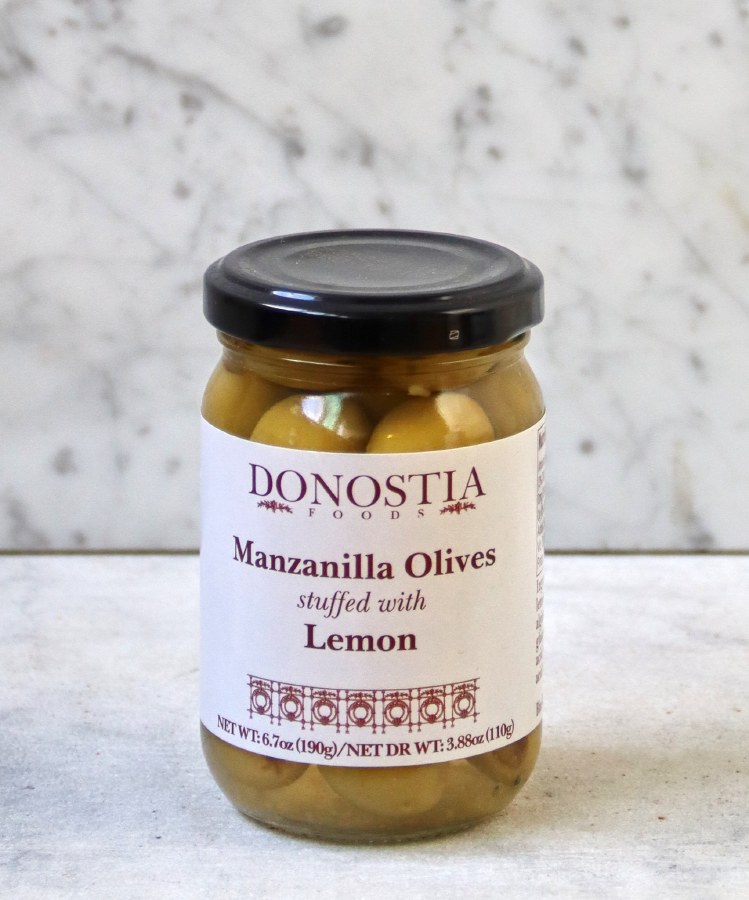 Donostia Lemon Paste Stuffed Olives, 7oz - DeLAURENTI